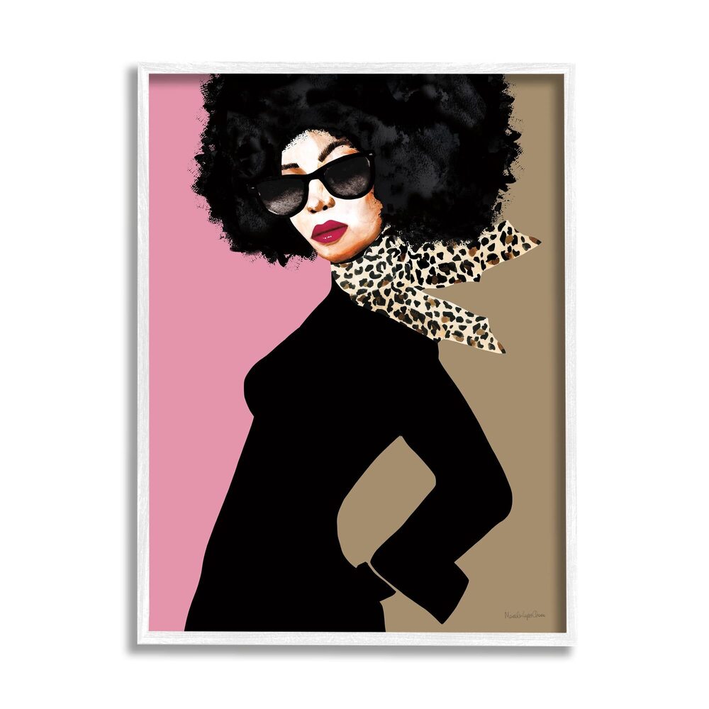 9956 Glam Fashion Vintage Pop Patterned Scarf Portrait, Design by Mercedes